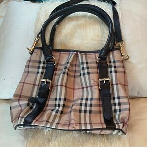 $495 Burberry plaid handbag